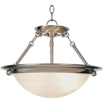 2 Lights Brushed Nickel Pendant