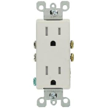 Image for Leviton Decora 15 Amp Tamper-Resistant Duplex Outlet, White (10-Pack) from HD Supply