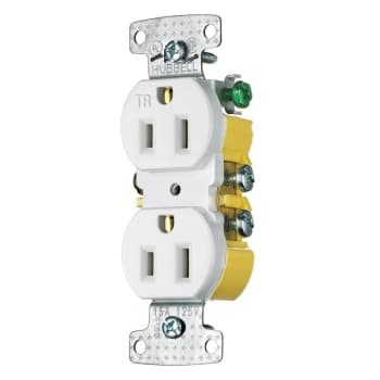 Image for Hubbell Wiring 15 Amp Tamper Resistant Duplex Outlet, White from HD Supply