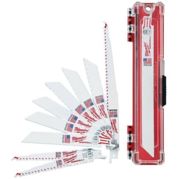 Image for Milwaukee Sawzall Wood And Metal Cutting Bi-Metal Reciprocating Saw Blade Set 10-Piece from HD Supply