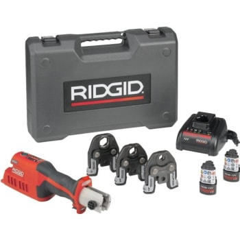 Ridgid Rp 241 Press Tool Kit With 1/2 In.-1 In. Pro Press Jaws, Pressing Tool With Long Battery Life And Bluetooth Function