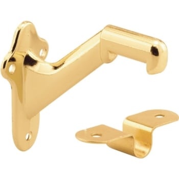 Image for Prime-line Brass-plated Handrail Bracket Sets (2-pack) from HD Supply