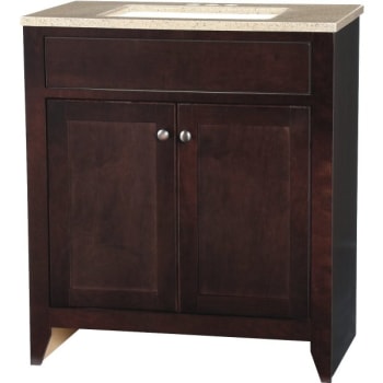 Image for Glacier Bay Modular 30.5 In. W Bath Vanity In Java With Solid Surface Vanity Top In Cappuccino With White Sink from HD Supply