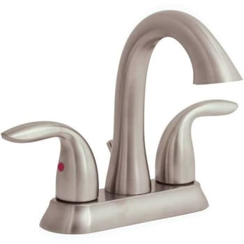 Image for Premier Waterfront 4" 2-Handle High Arc Bathroom Faucet W/pop-Up Brushed Nickel from HD Supply
