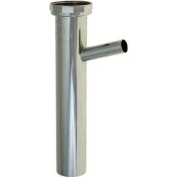 Premier 1-1/2 In. X 8 In. Brass Dishwasher Tailpiece, Chrome, 22 Gauge