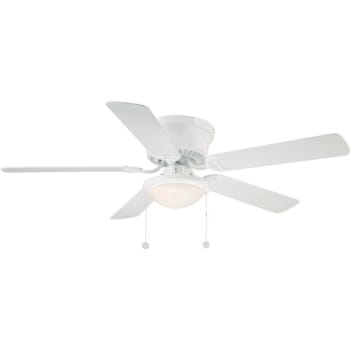 Image for 52 In. Hugger Indoor Ceiling Fan W/ Light (White) from HD Supply