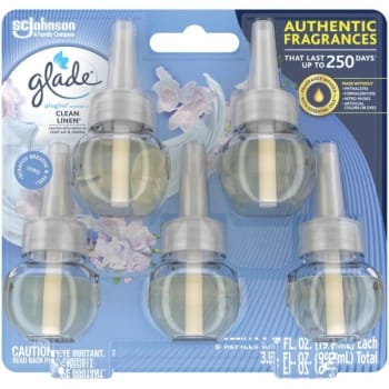 Image for Glade 3.35 Fl. Oz. Clean Linen Scented Oil Plug-In Air Freshener Refill (5-Pack) from HD Supply