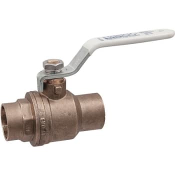 Image for Nibco 1-1/2 In. Brass Lead-Free Solder Two-Piece Full Port Ball Valve from HD Supply