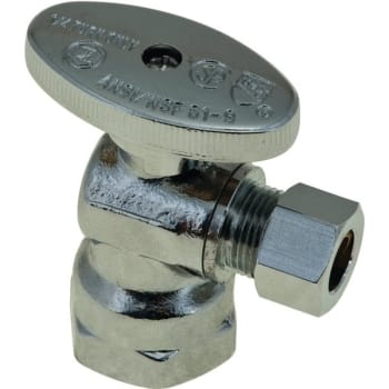 Image for Durapro 1/2 In. Ips X 3/8 In. Quarter Turn Angle Stop, Compression, Lead Free from HD Supply