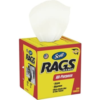 Image for Scott Rags In A Box In White, 200 Rags/box, Case Of 8 from HD Supply