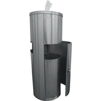 Image for Renown 13.25 In. W, 35.5 In. Dia Stainless Steel Dispenser And Trash Receptacle For Facility And Gym Wipe Rolls from HD Supply