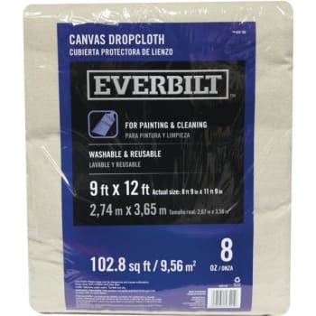 Image for Everbilt 9 Ft. X 12 Ft. 8 Oz. Heavyweight Canvas Drop Cloth from HD Supply