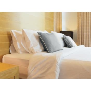 Image for 60" X 80" X 14" White T200 Queen Fitted Sheet Case Of 12 from HD Supply