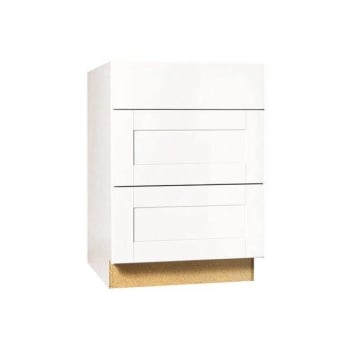 Image for Hampton Bay Shaker Assembled Drawer Base Kitchen Cabinet 24" X 34.5" X 24" White from HD Supply
