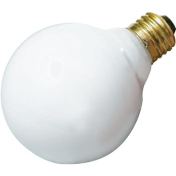 Satco 25-Watt G25 Medium Base Incandescent Showcase Light Bulb Package Of 6