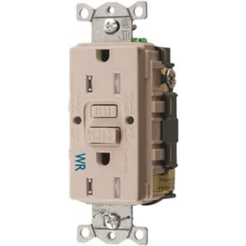 Image for Hubbell Wiring 15 Amp 125-Volt Autoguard Tamper-Resistant Gfci Receptacle Almond from HD Supply