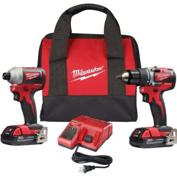 Image for Milwaukee M18 18v Lithium-Ion Brushless Cordless Compact Drill/impact Combo Kit from HD Supply