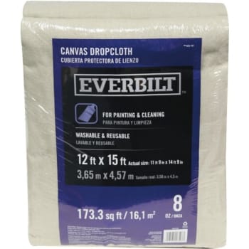 Image for Everbilt 12 Ft. X 15 Ft. 8 Oz. Heavyweight Canvas Drop Cloth from HD Supply