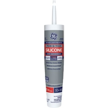 Image for Ge Silicone 1 10.1 Oz. White Bath Tub And Tile Caulk from HD Supply