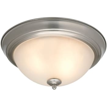 Image for Commercial Electric 13 In. 2-Light Flush Mount Light (Brushed Nickel) (2-Pack) from HD Supply