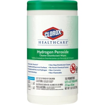 Image for Clorox 155 Count Healthcare Hydrogen Peroxide Cleaner Disinfectant Wipes from HD Supply