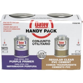 Image for Oatey 8 Oz. Purple Cpvc And Pvc Primer And Regular Clear Pvc Cement Package Of 2 from HD Supply