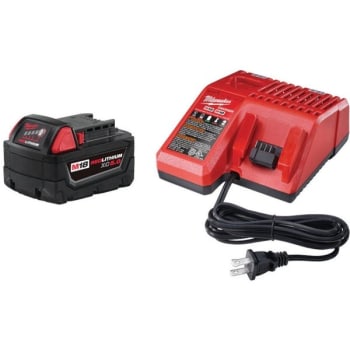 Image for Milwaukee M18 18 Volt Lithium Ion Xc Starter Kit With 5.0ah Battery And Charger from HD Supply