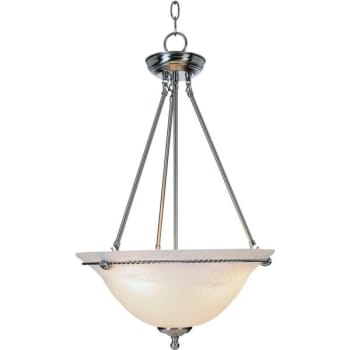 Image for Monument 3 Light Brushed Nickel Pendant With Alabaster Swirl Glass from HD Supply