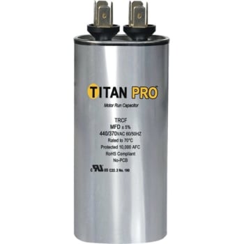 Image for Packard Titan Pro Run Capacitor Mfd 440/370 Volt Round from HD Supply