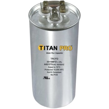 Image for Titan Run Capacitor 303 Mfd 440/370 Volt Round from HD Supply