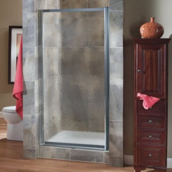 Image for Foremost Tides 23 To 25 X 65" Framed Pivot Shower Door In Silver from HD Supply
