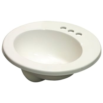Image for Premier 19-1/2 In. X 8-1/4 In. Drop-In Round Cultured Marbel Lavatory Sink In White from HD Supply