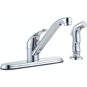 Image for Premier Bayview Single-Handle Standard Kitchen Faucet With Side Sprayer Chrome from HD Supply