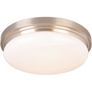 Image for Hampton Bay 15 In. 225-Watt Equivalent Brushed Nickel Integrated Led Flush Mount With Frosted Glass Shade from HD Supply
