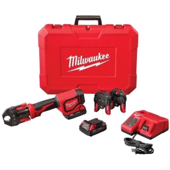 Image for Milwaukee M18 18-Volt Lithium-Ion Cordless Short Throw Press Tool Kit With Pex Crimp Jaws from HD Supply