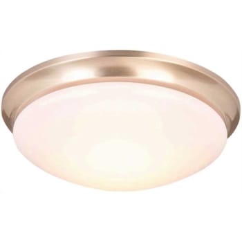 Image for Hampton Bay 13 In. 360-Watt Equivalent Brushed Nickel Integrated Led Flush Mount With Frosted Glass Shade from HD Supply