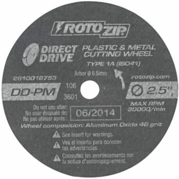 Rotozip Dd Pm5 Plastic Metal Direct Drive Cut Off Wheels Package Of 10 Hd Supply