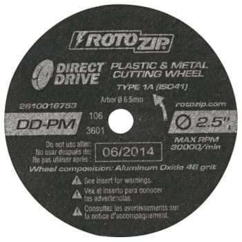 Image for Rotozip DD-PM5 Plastic & Metal Direct Drive Cut-Off Wheels, Package of 10 from HD Supply