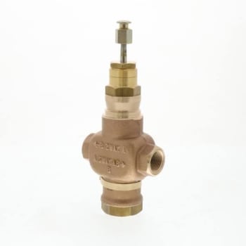 Image for Honeywell Valve Globe 2 Way 1/2" Npt 0.73 Cv Red Brass Body Stem Down To Close from HD Supply