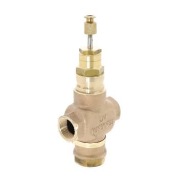 Image for Honeywell Valve Globe 2 Way 3/4" Npt 7.3 Cv Red Brass Body Stem Down To Close from HD Supply