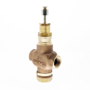 Image for Honeywell Valve Globe 2 Way 3/4" Npt 7.3 Cv Linear Flow Red Brass Body from HD Supply
