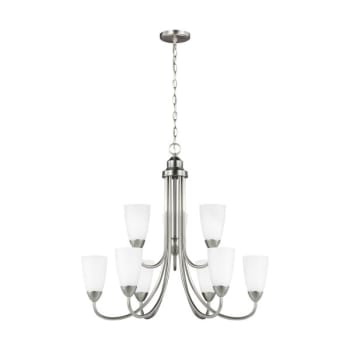 Image for Generation  Lighting Seville 9-Light Brushed Nickel Chandelier With Led Bulbs from HD Supply