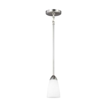 Generation Lighting Seville 1-Light Brushed Nickel Mini-Pendant With Led Bulb