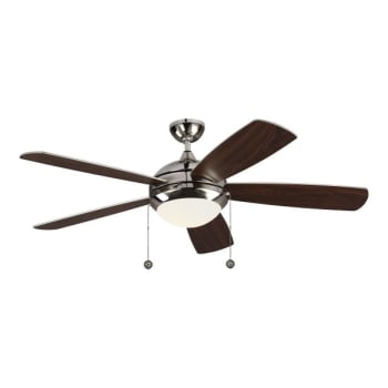 Monte Carlo Discus Classic 52" Int LED Indoor Nickel Ceiling Fan 3000K Light Kit