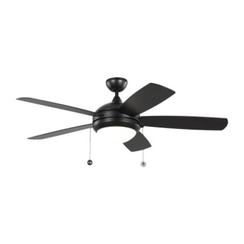 Monte Carlo Discus Outdoor 52 " Matte Black Integrated Led Ceiling Fan Light