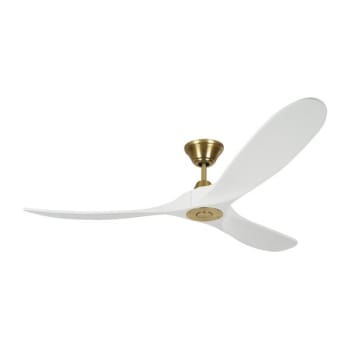 Image for Generation Lighting Maverick 60" Outdoor Brass Ceiling Fan White Blades 6-Speed Remote from HD Supply