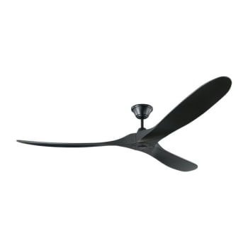 Image for Generation Lighting Maverick Max 70" Outdoor Black Ceiling Fan Black Blades Remote from HD Supply