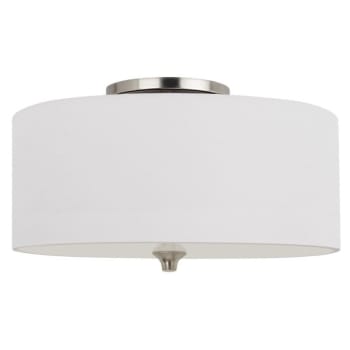 Image for Sea Gull Lighting Stirling 2-Light Brushed Nickel Flush Mount With Led Bulbs from HD Supply