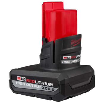 Image for Milwaukee M12 12-Volt Lithium-Ion Xc High Output 5.0 Ah Battery Pack from HD Supply