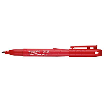 Milwaukee Inkzall Red Fine Point Jobsite Permanent Marker Package Of 36